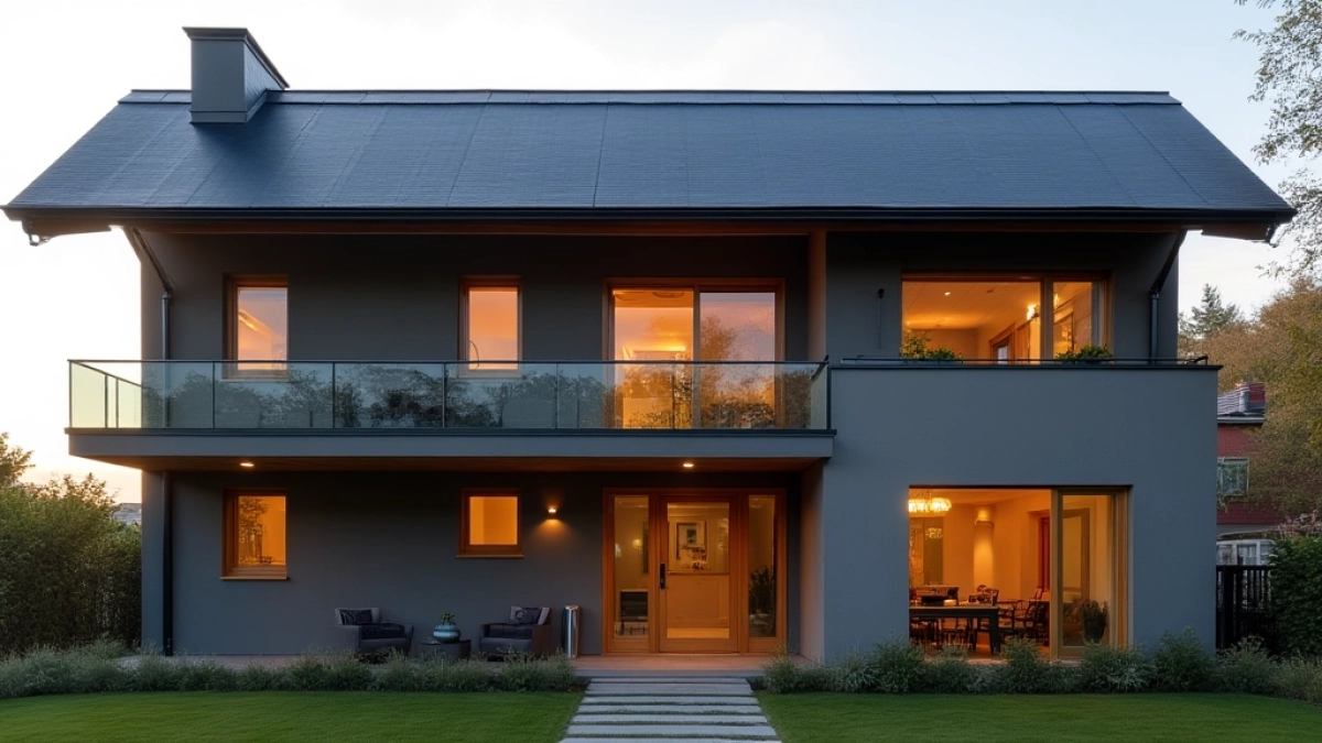 Antracytowy dach jaka elewacja