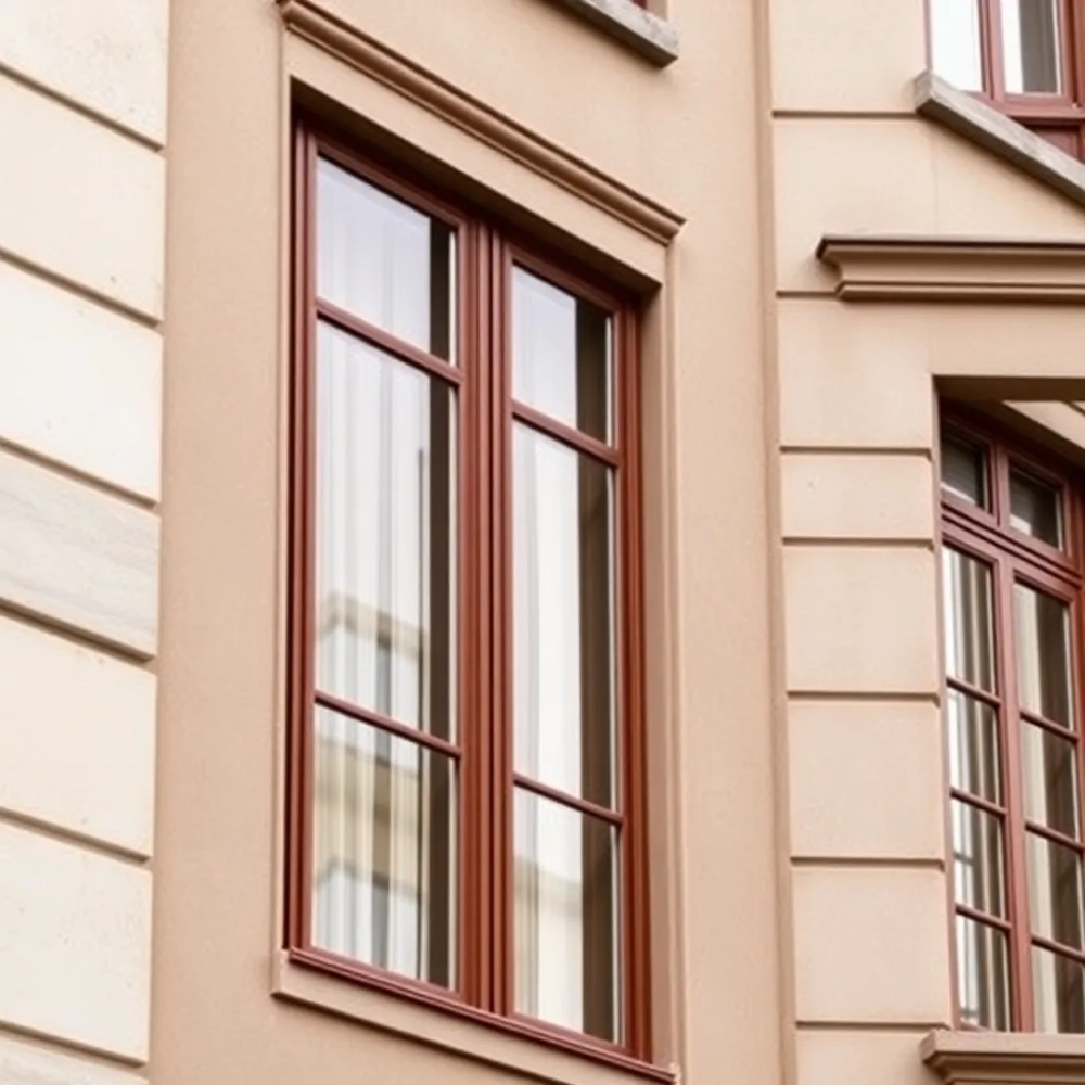 Brązowe okna jaka elewacja