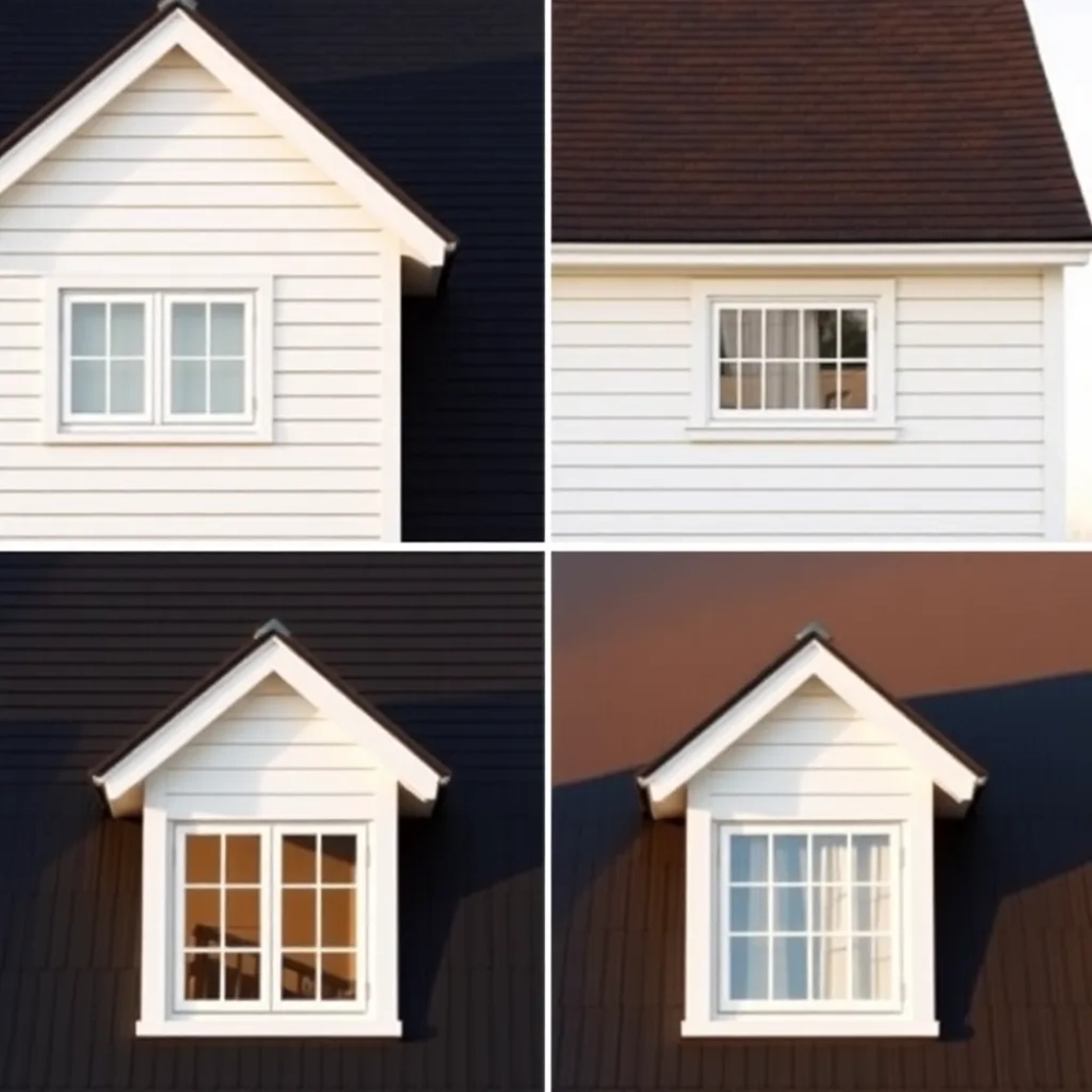 Czarny dach białe okna jaka elewacja