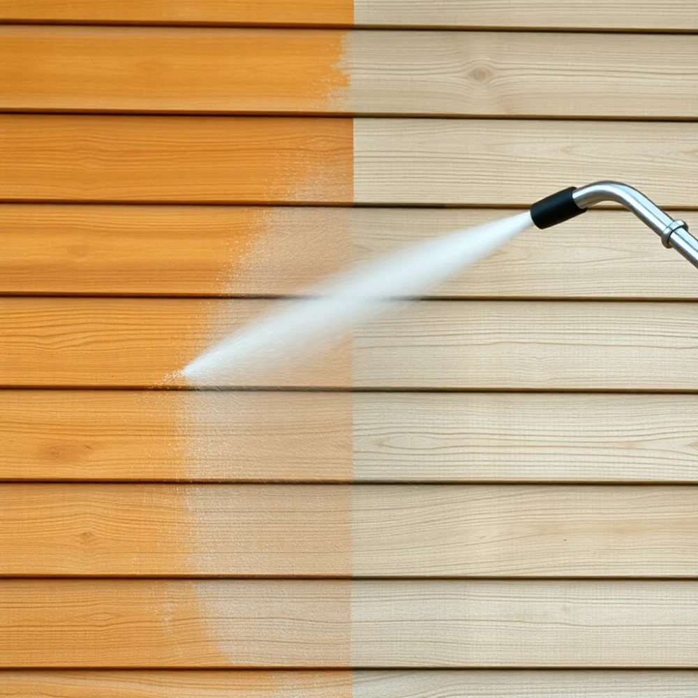 Czyszczenie drewnianej elewacji