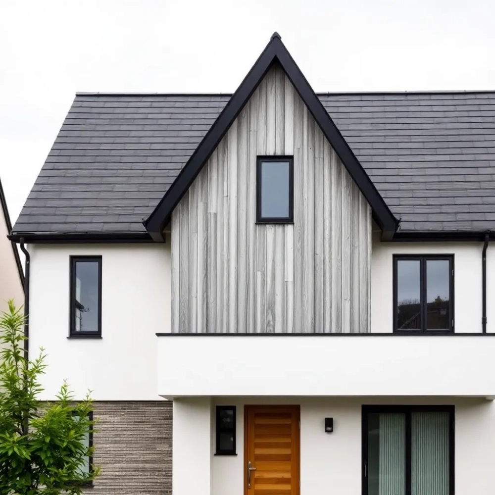 Grafitowy dach jaka elewacja