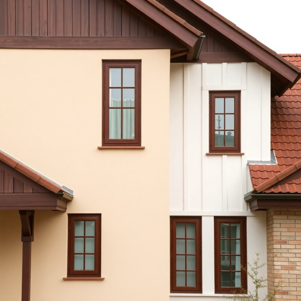 Jaki kolor elewacji do brązowego dachu i brązowych okien