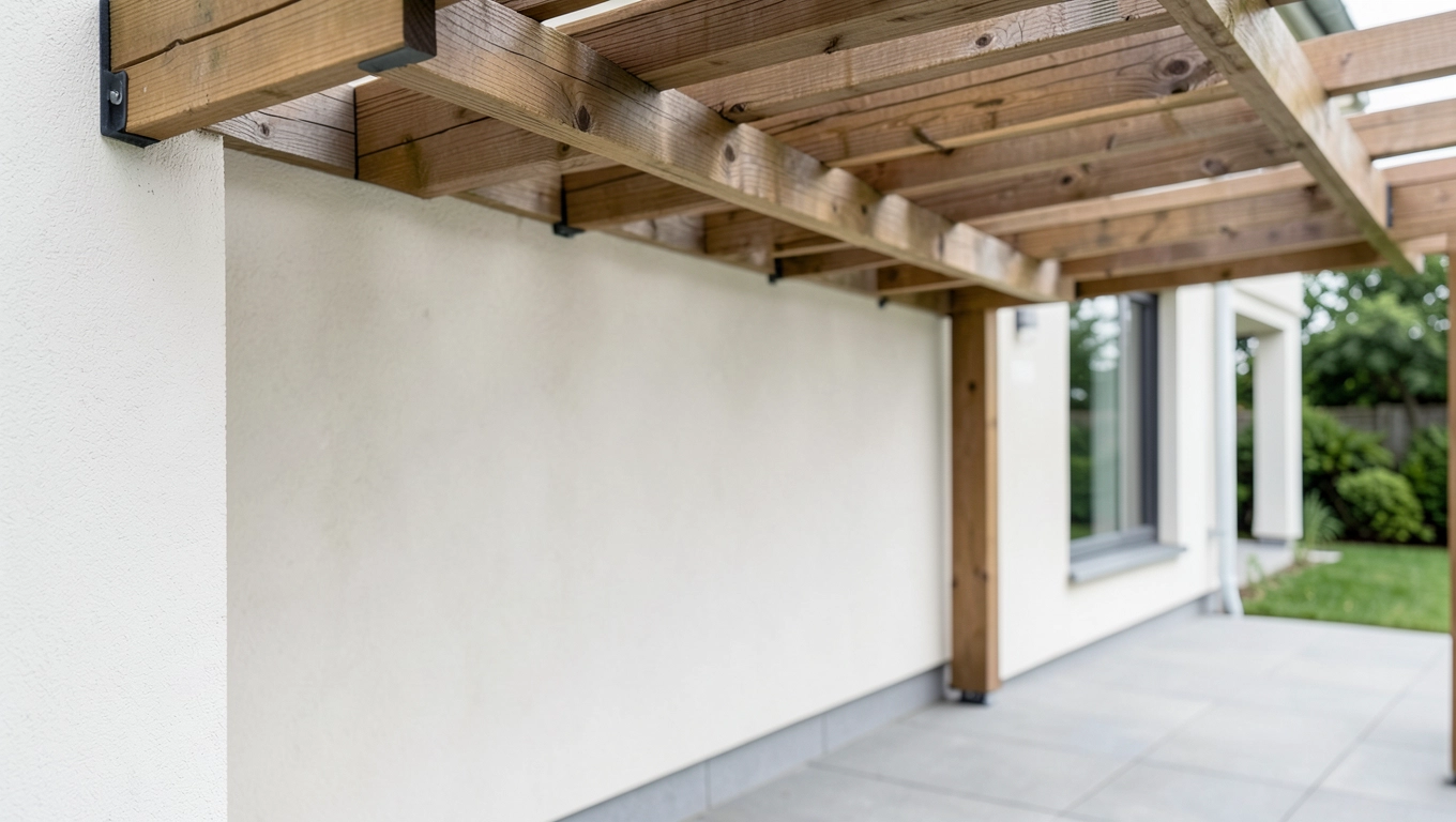 montaż pergoli do elewacji