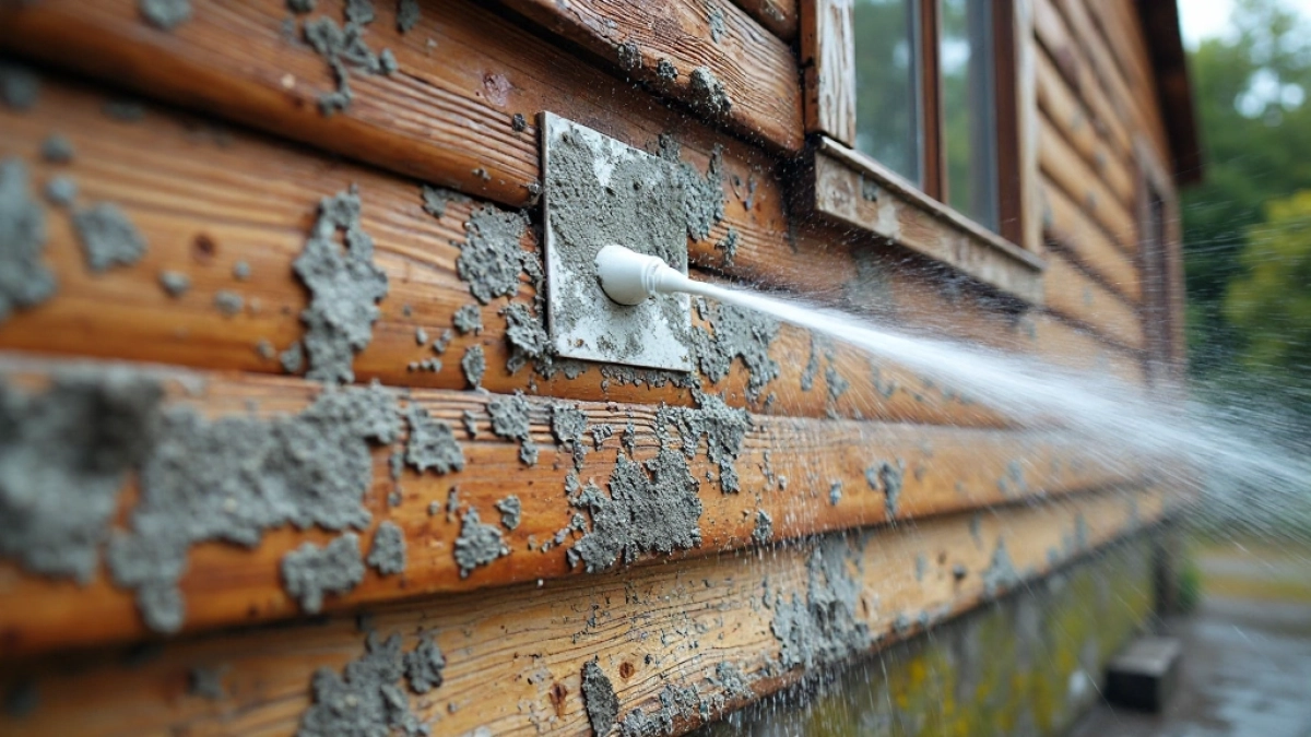Mycie drewnianej elewacji
