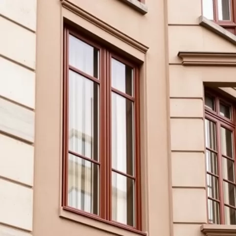 Brązowe okna jaka elewacja