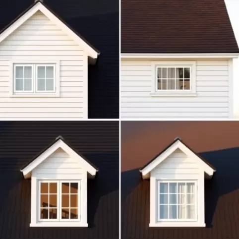 Czarny dach białe okna jaka elewacja