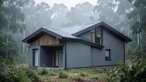 Grafitowa elewacja domu