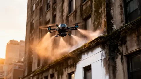 Jaki dron do mycia elewacji