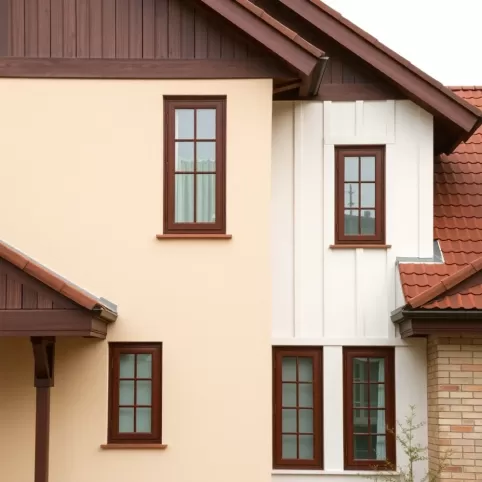 Jaki kolor elewacji do brązowego dachu i brązowych okien
