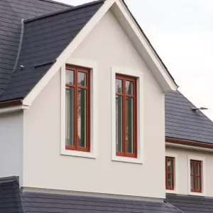 Jaki kolor elewacji do grafitowego dachu i brązowych okien