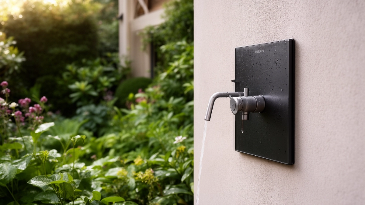 Skrzynka na kran w elewacji